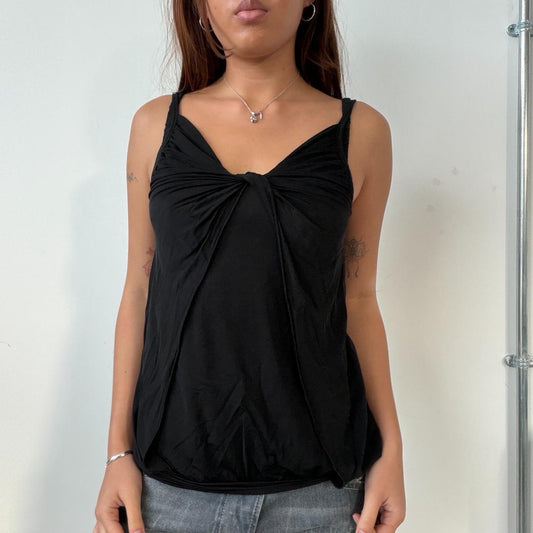 Vintage Black Gathered Cami