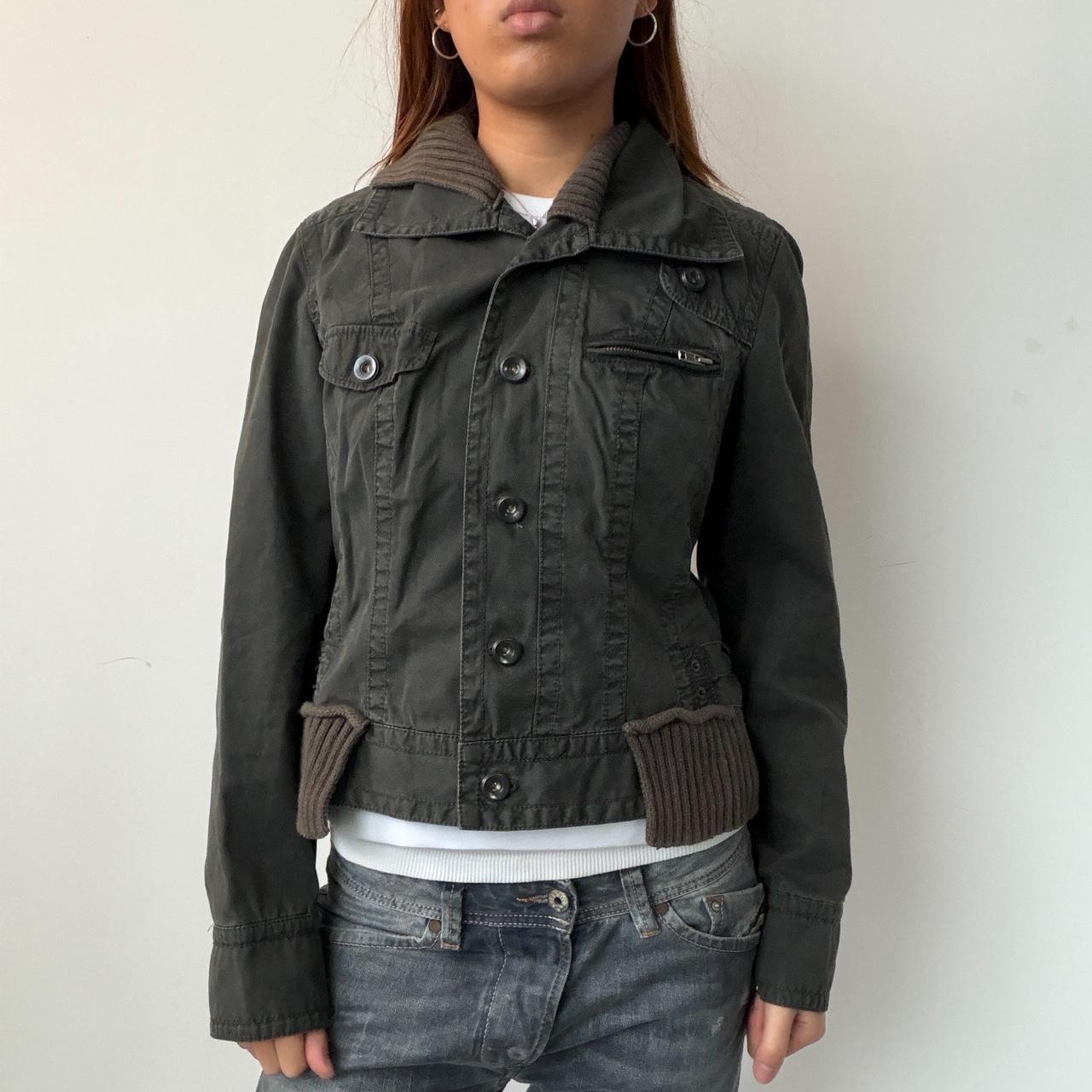 Vintage Grey Khaki Utility Jacket