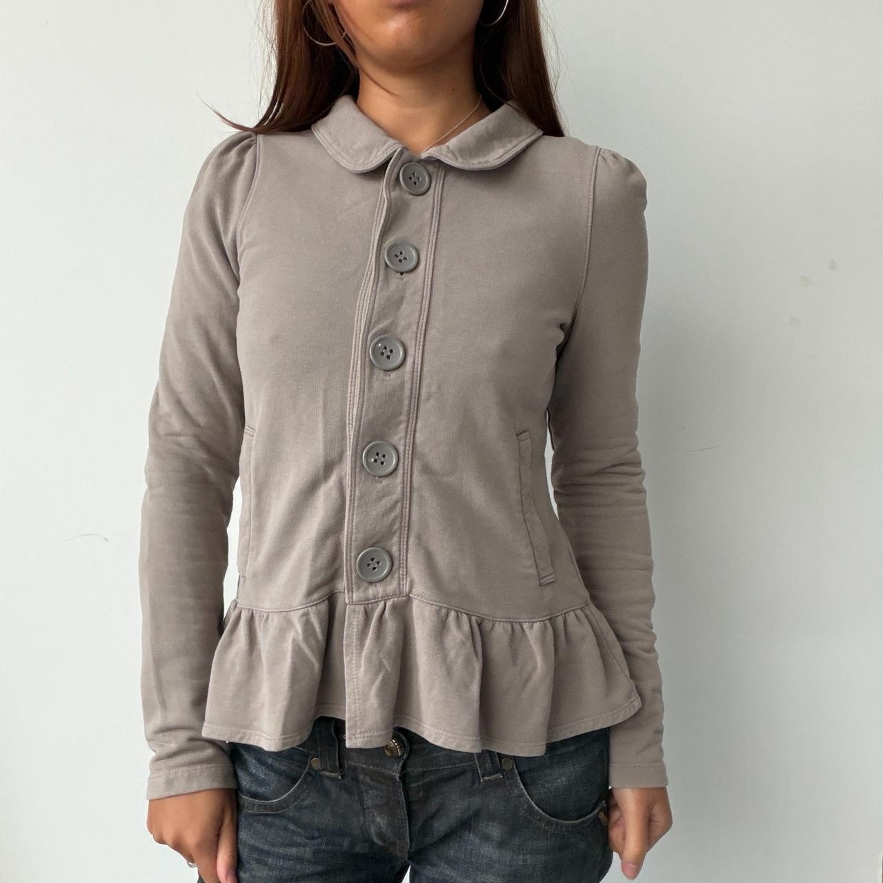Vintage Beige Button Up Jumper