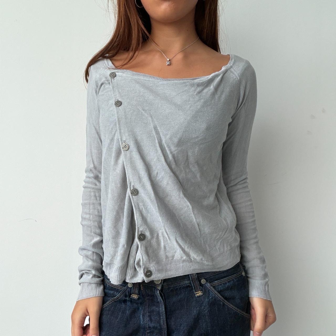 Vintage Grey Button Up Long Sleeve