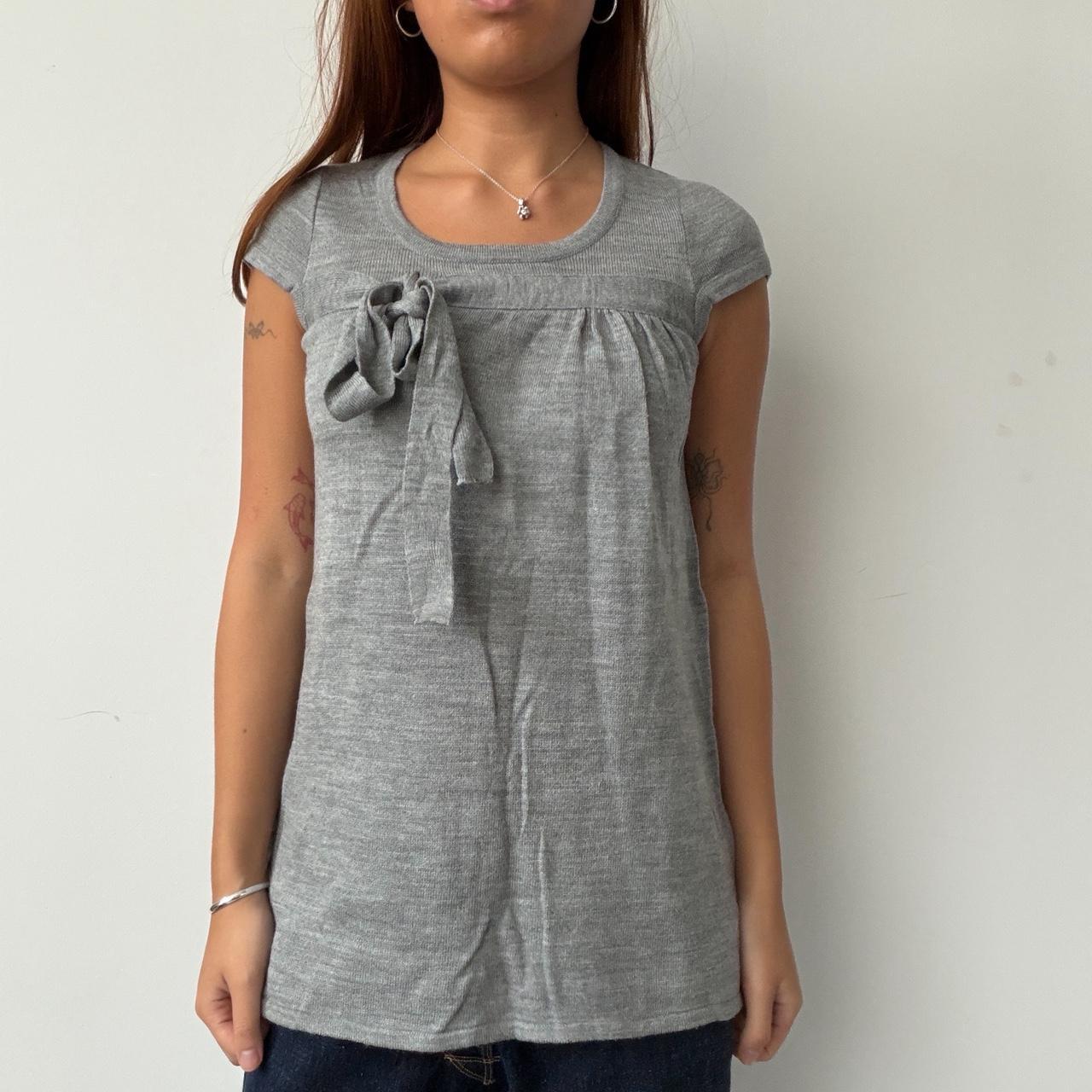 Vintage Grey Knit Swing Top