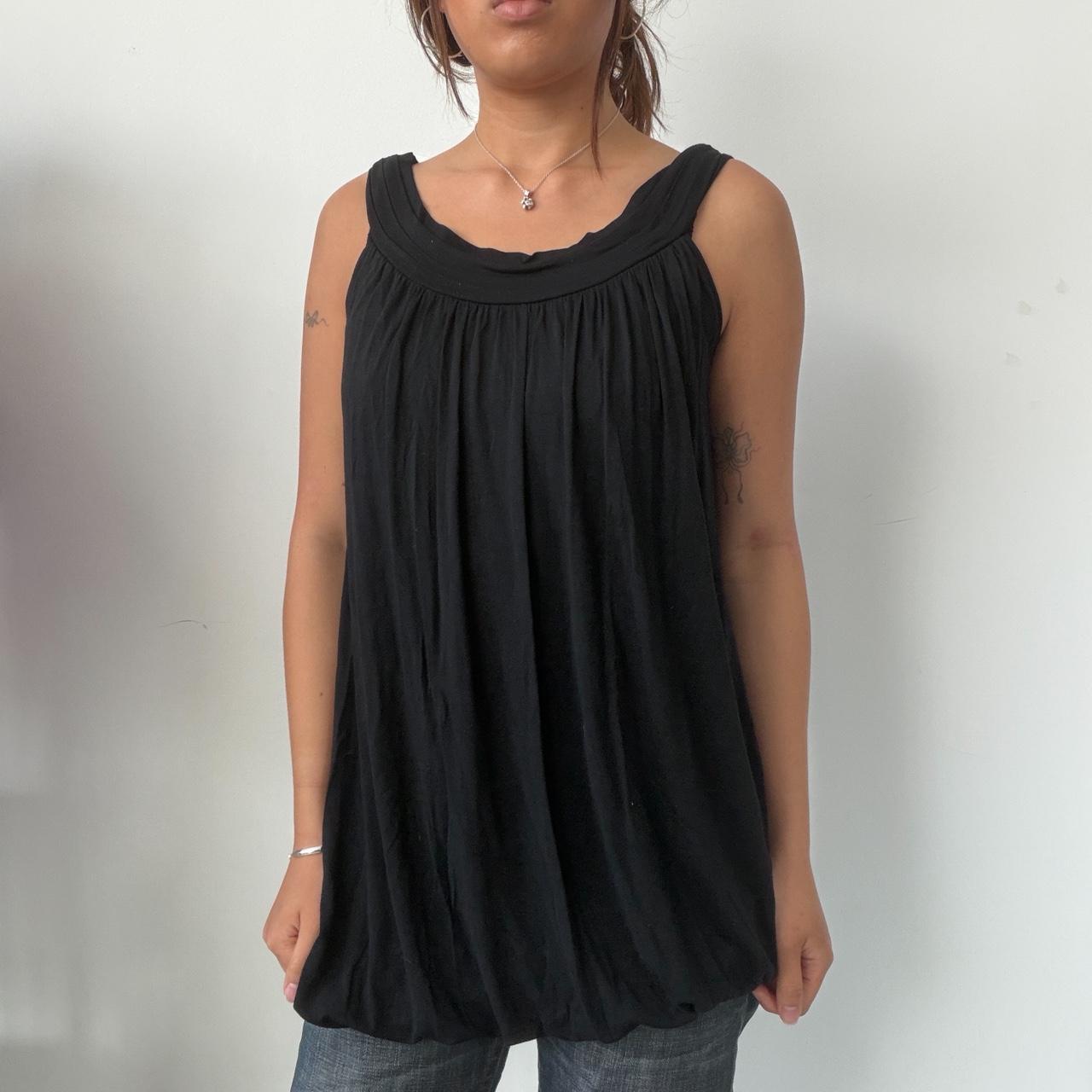 Vintage Black Flowy Top