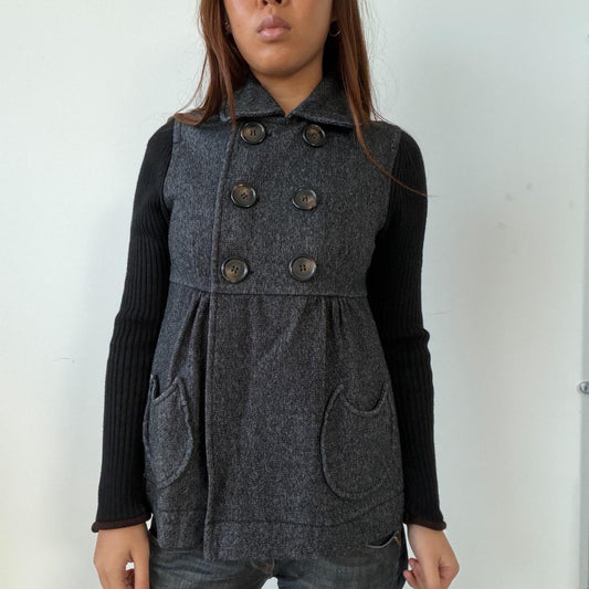 Vintage Grey Cop Copine Pea Coat