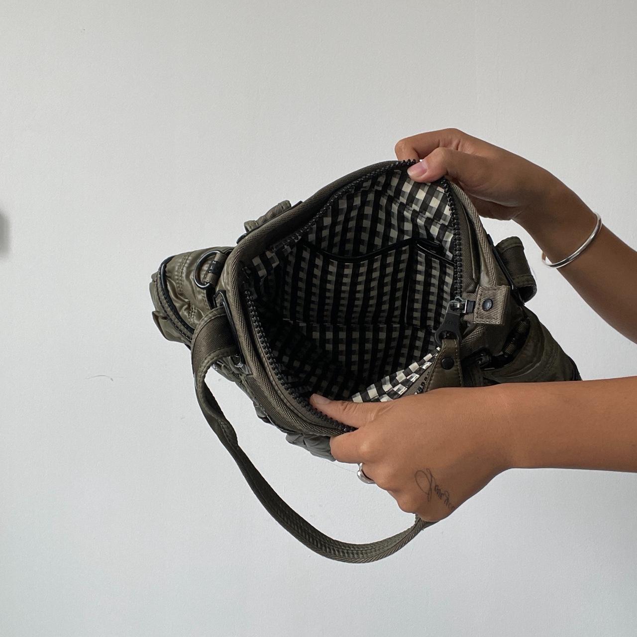 Vintage George Gina Lucy Khaki and Gingham Shoulder bag