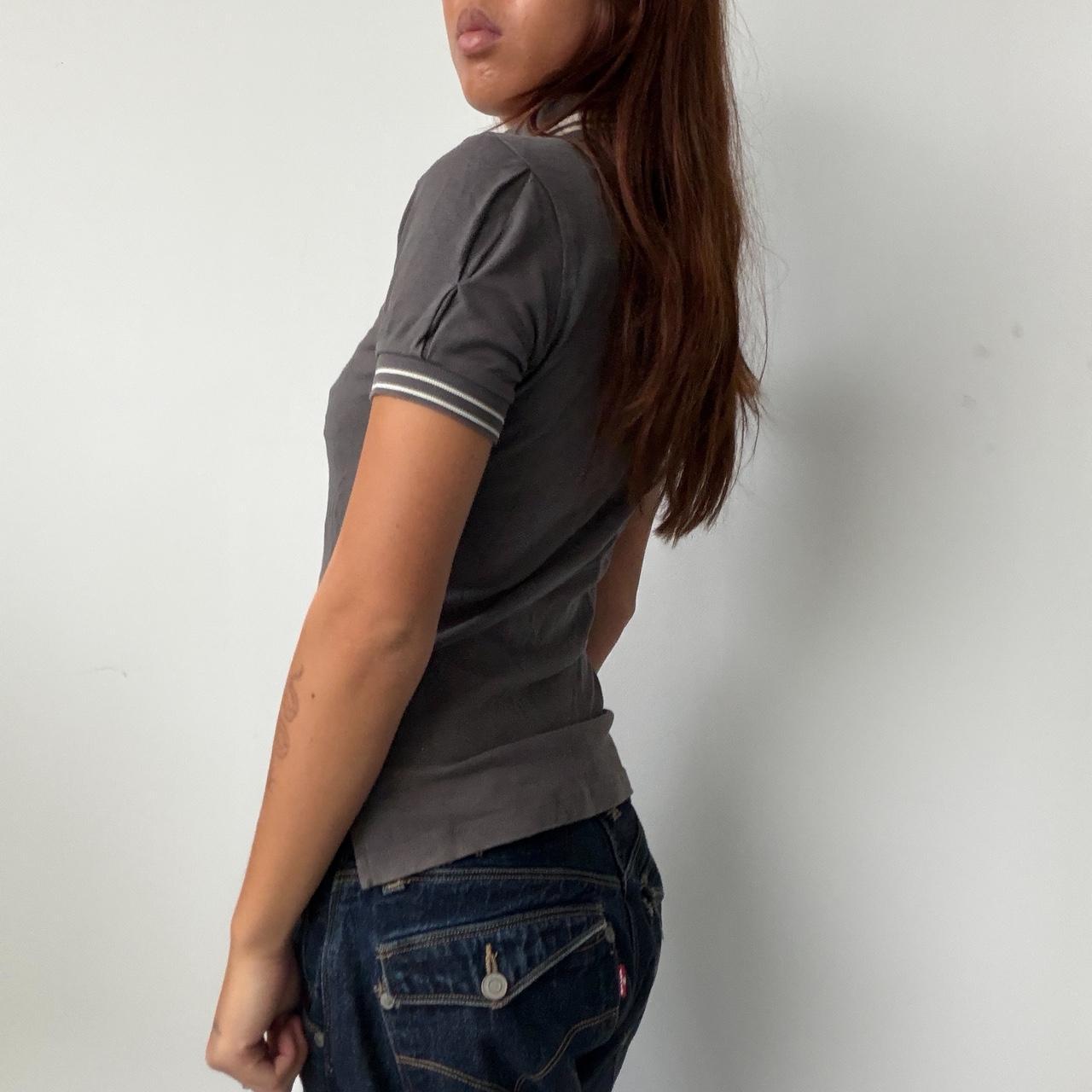 Vintage Grey Polo Top