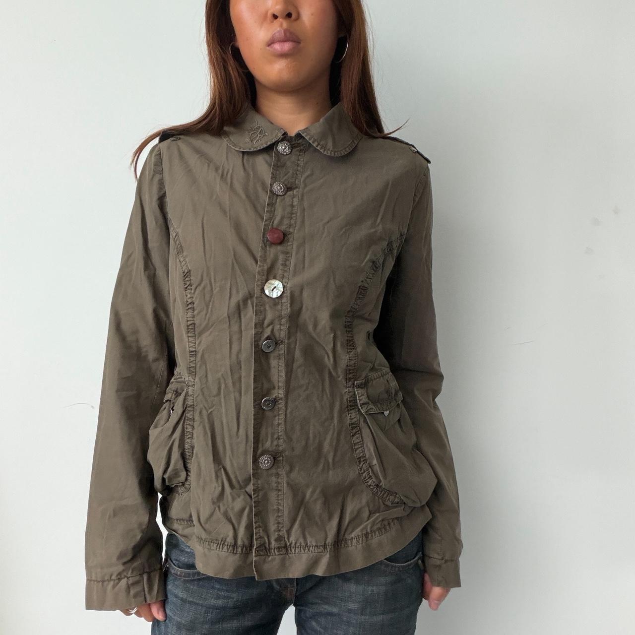Vintage Khaki Button Up Jacket