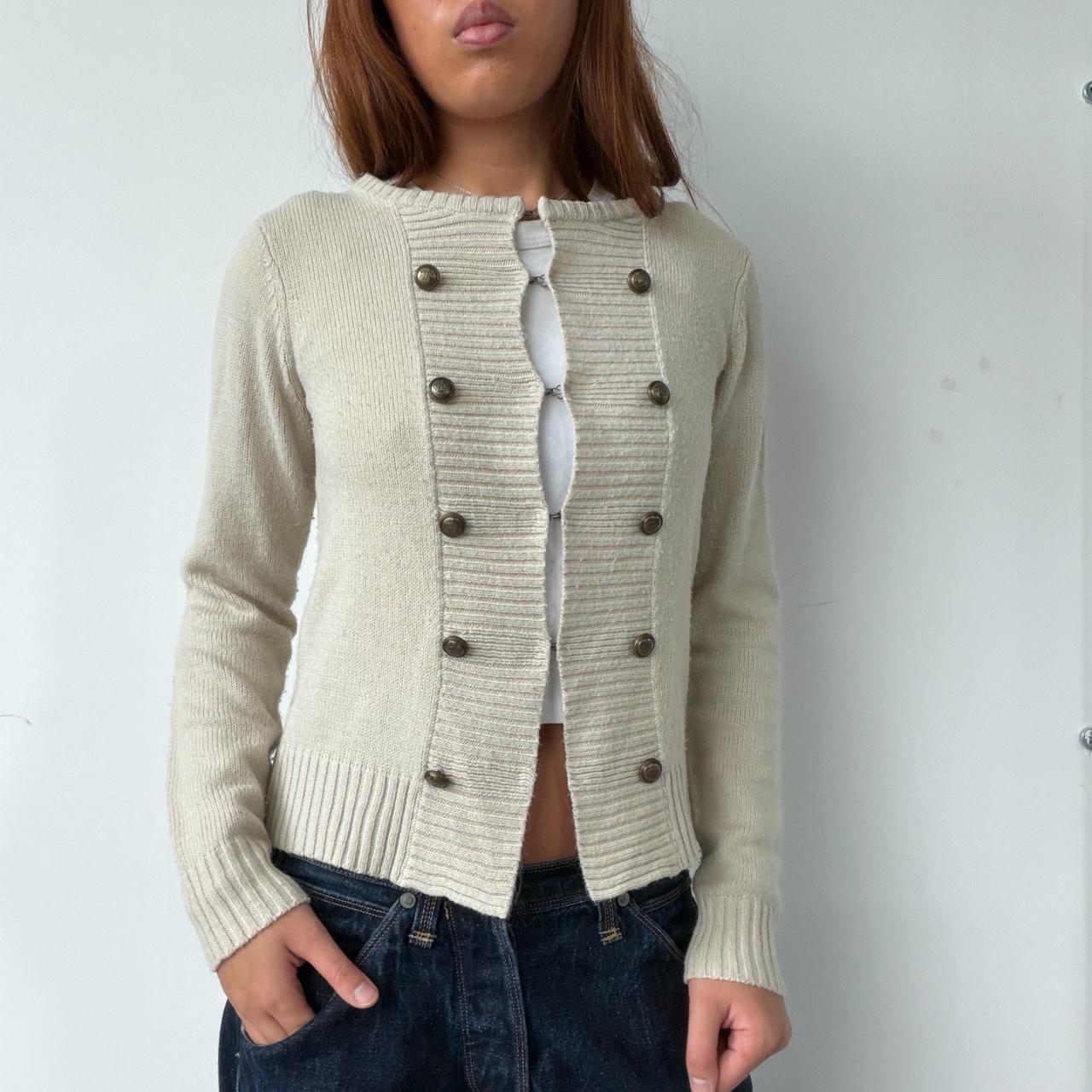 Vintage Beige Military Jumper