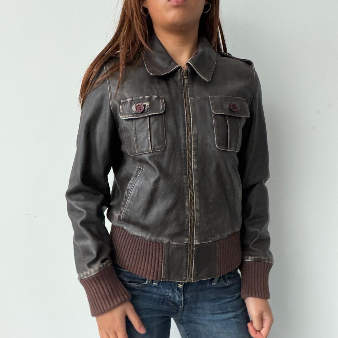 Vintage Brown Leather Jacket