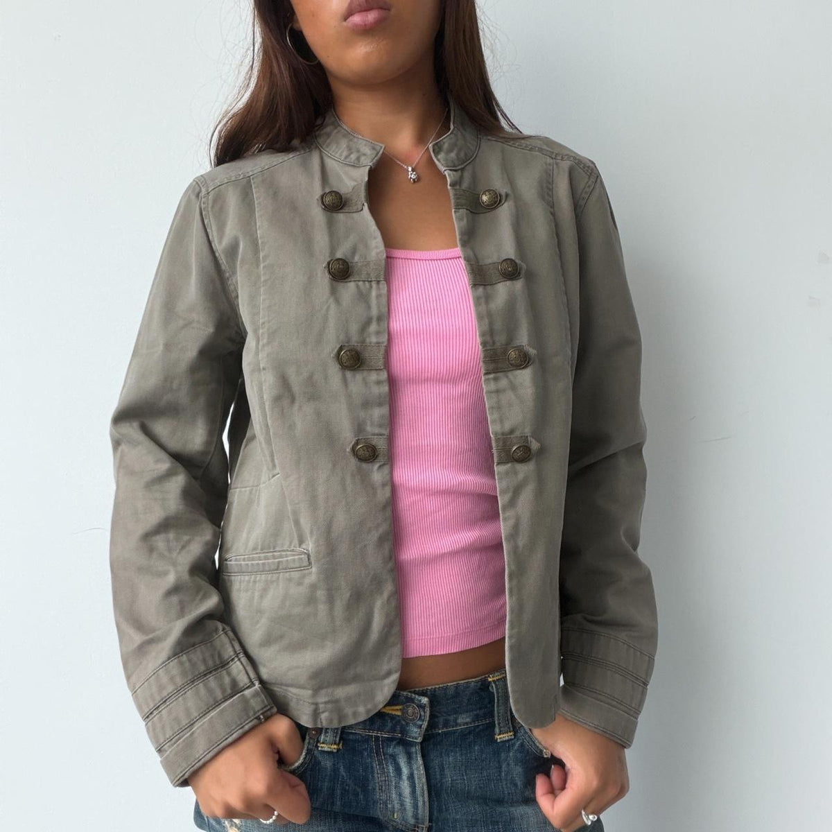 Vintage Green Military Jacket