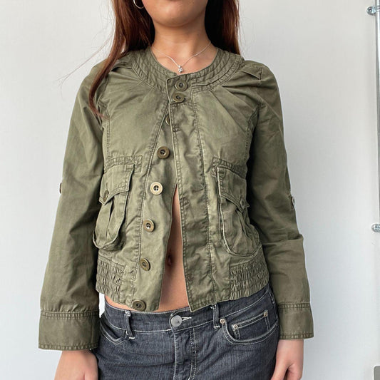 Khaki Cargo Utility Jacket