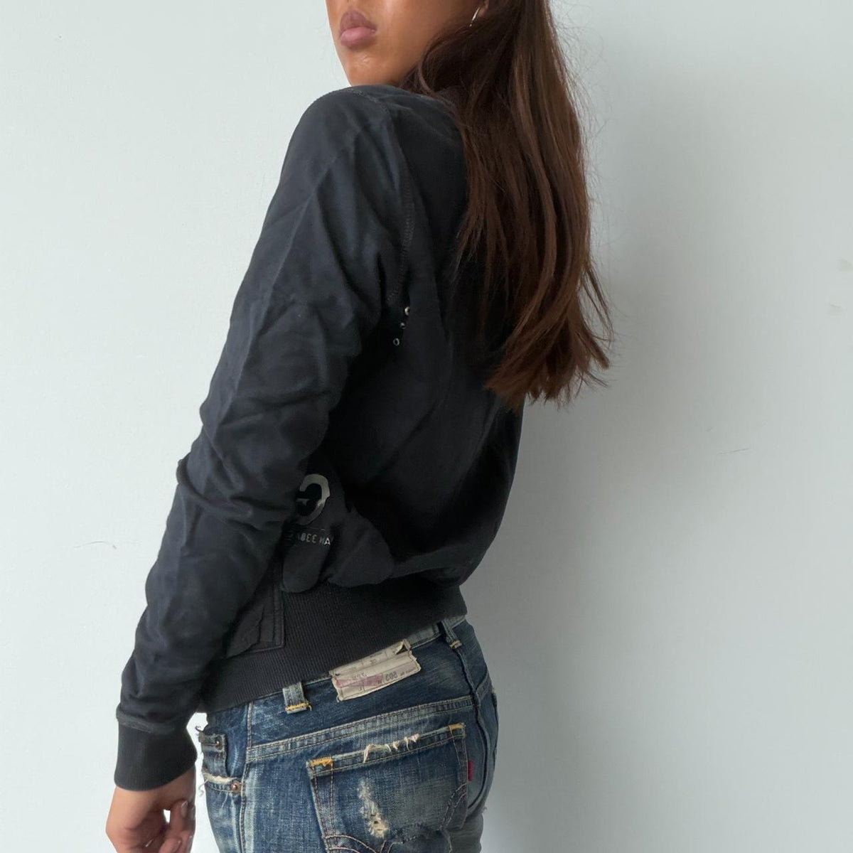 Vintage Black Zip Up Jacket