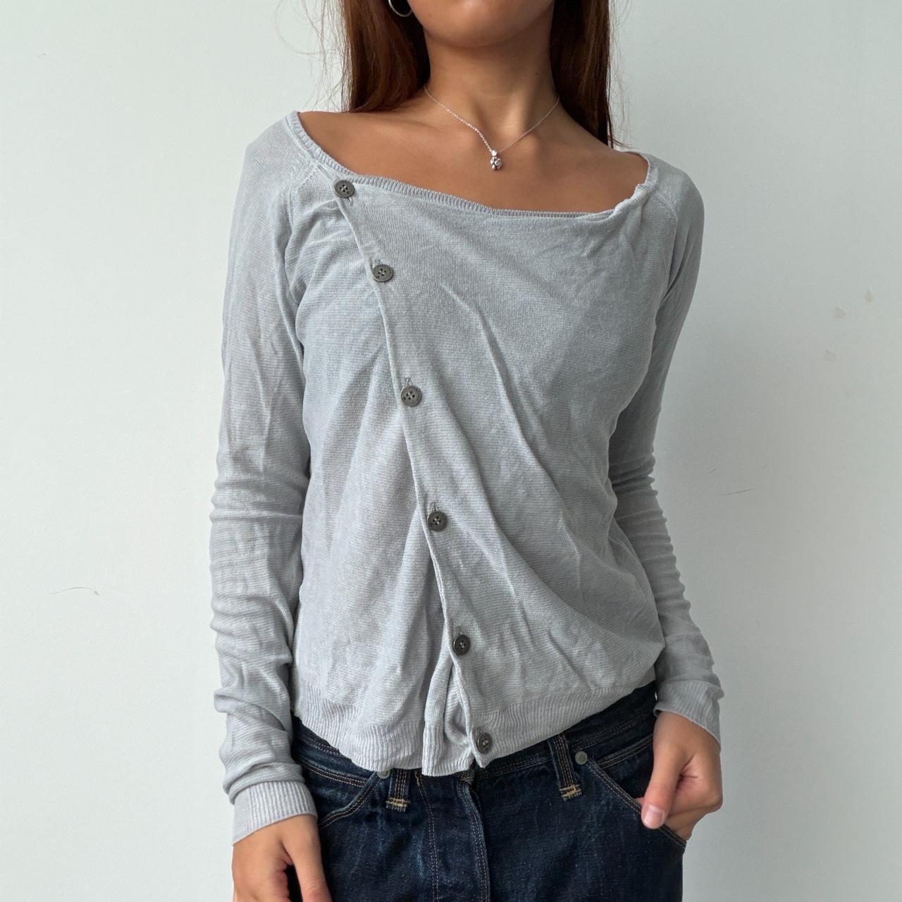 Vintage Grey Button Up Long Sleeve