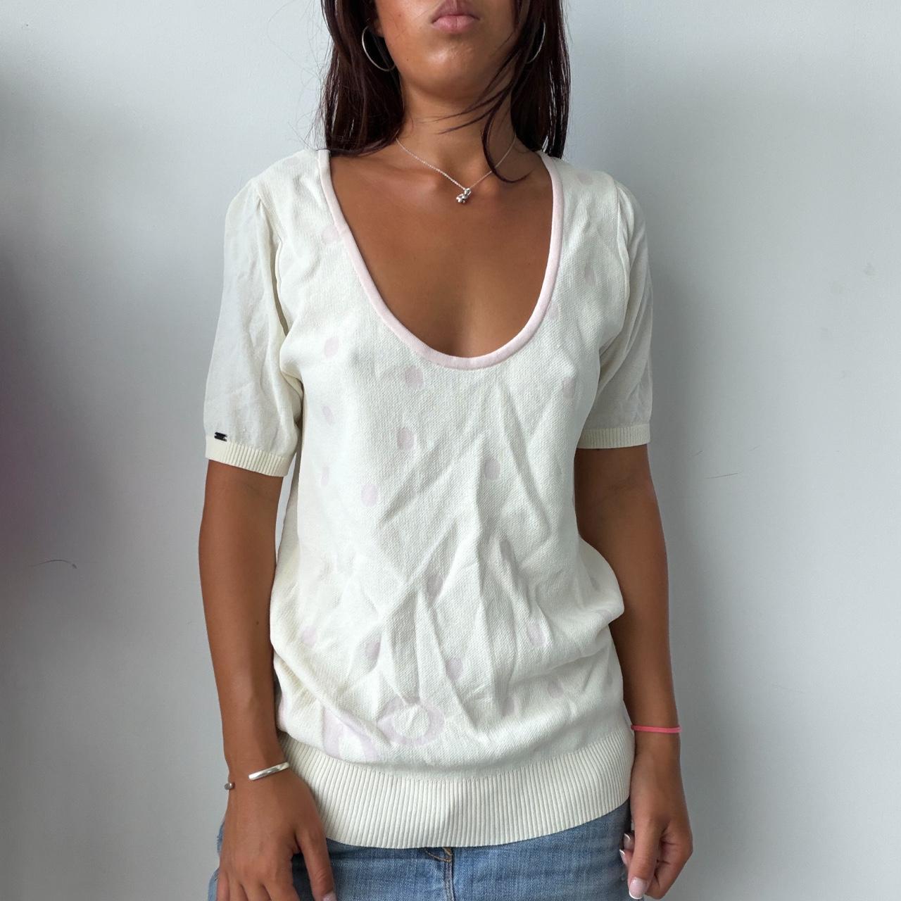 Vintage Cream Cop Copine Top