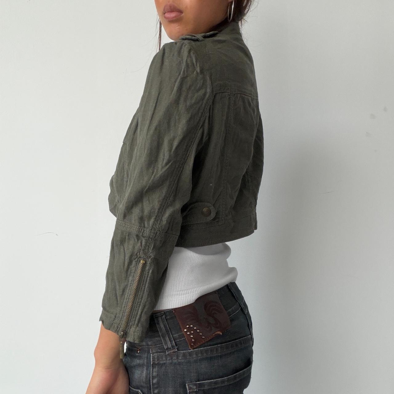 Vintage Khaki Linene Bolero