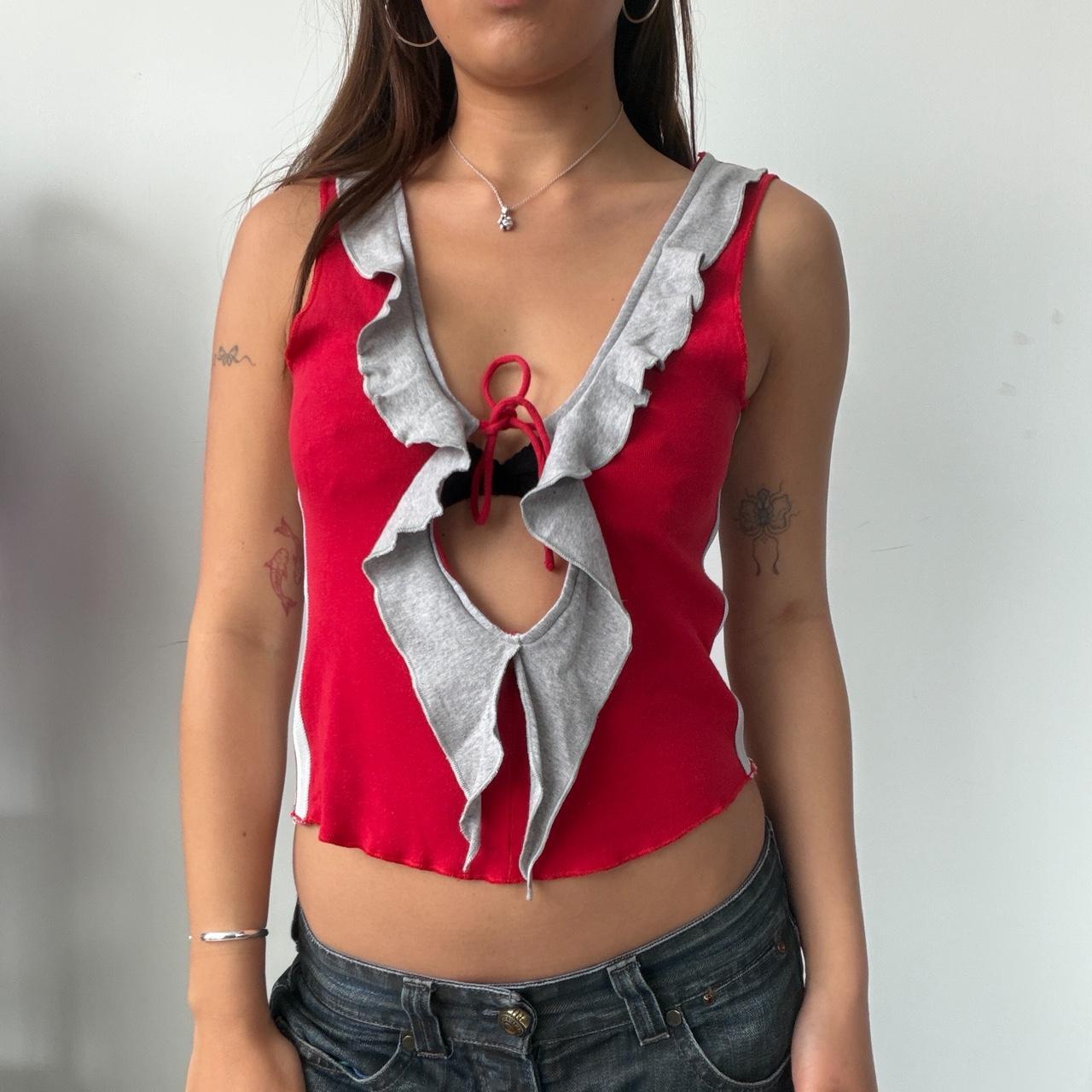 Vintage Red Graphic Top