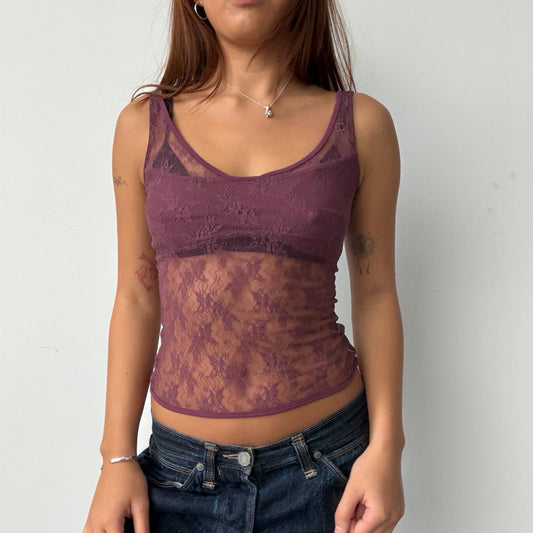 Vintage Purple Lace Cami
