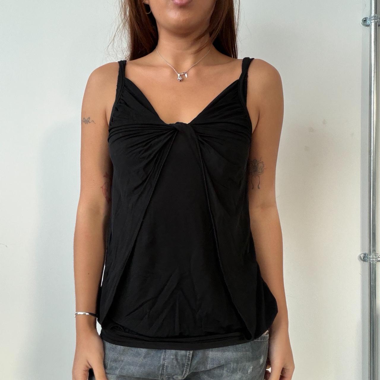 Vintage Black Gathered Cami