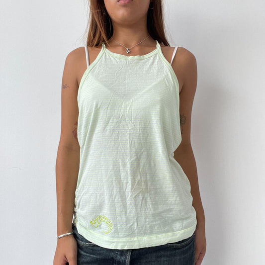 Vintage Neon Green Stripe Top