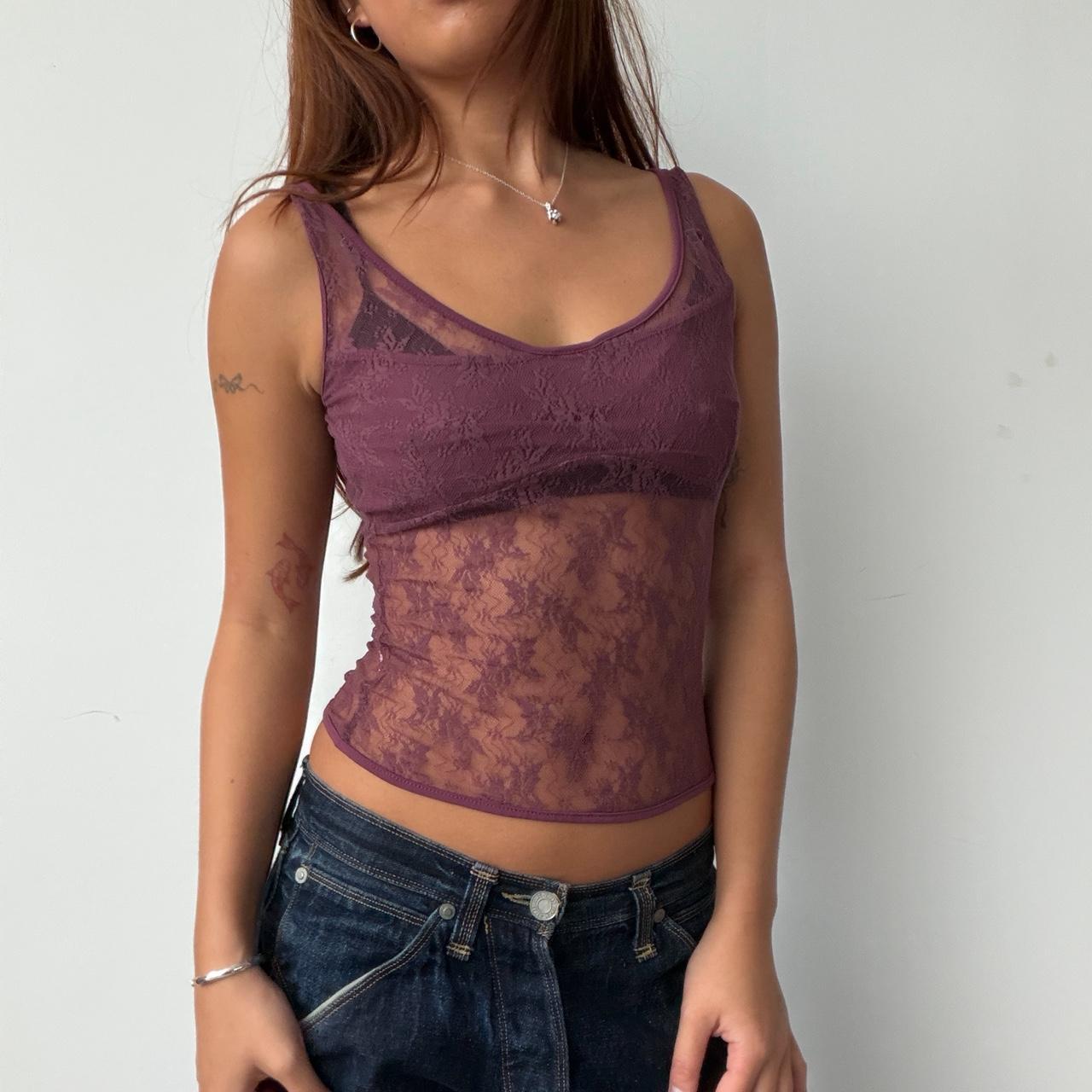 Vintage Purple Lace Cami
