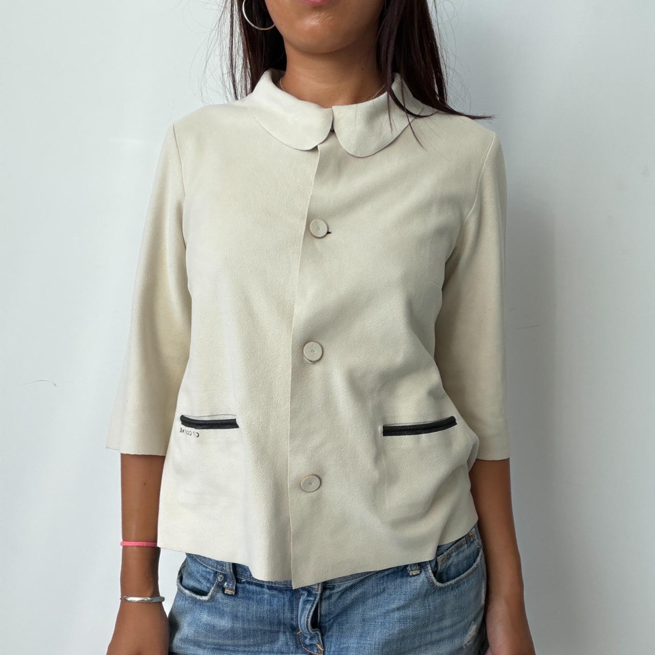 Vintage Cop Copine Suede White Blouse