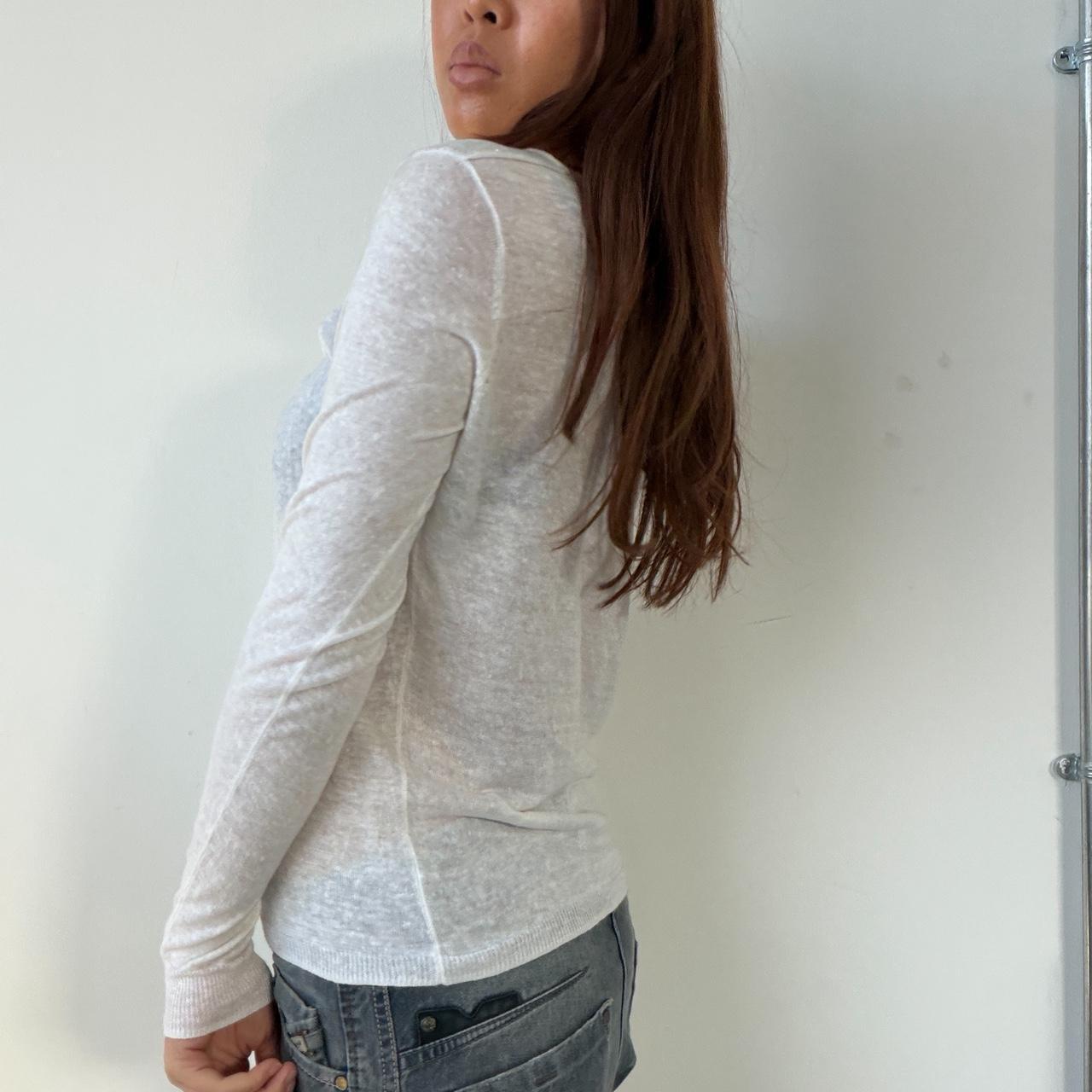 Vintage White Knit Long Sleeve