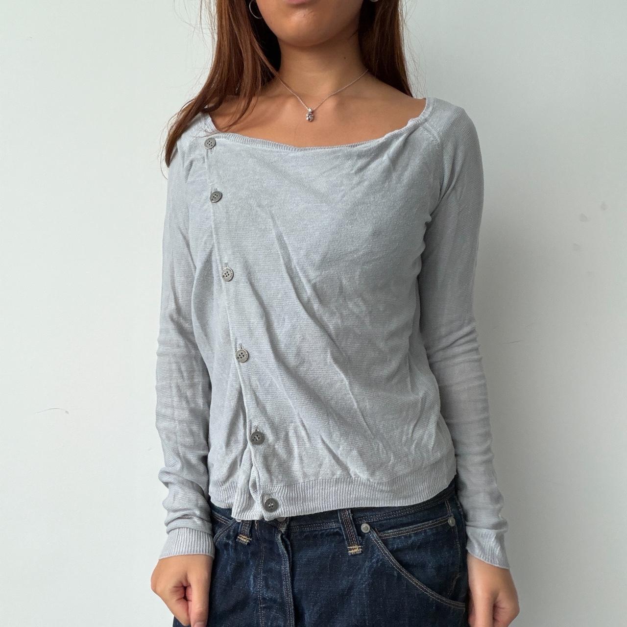 Vintage Grey Button Up Long Sleeve