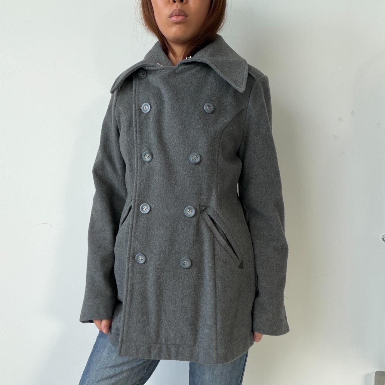 Vintage Grey Wool Coat