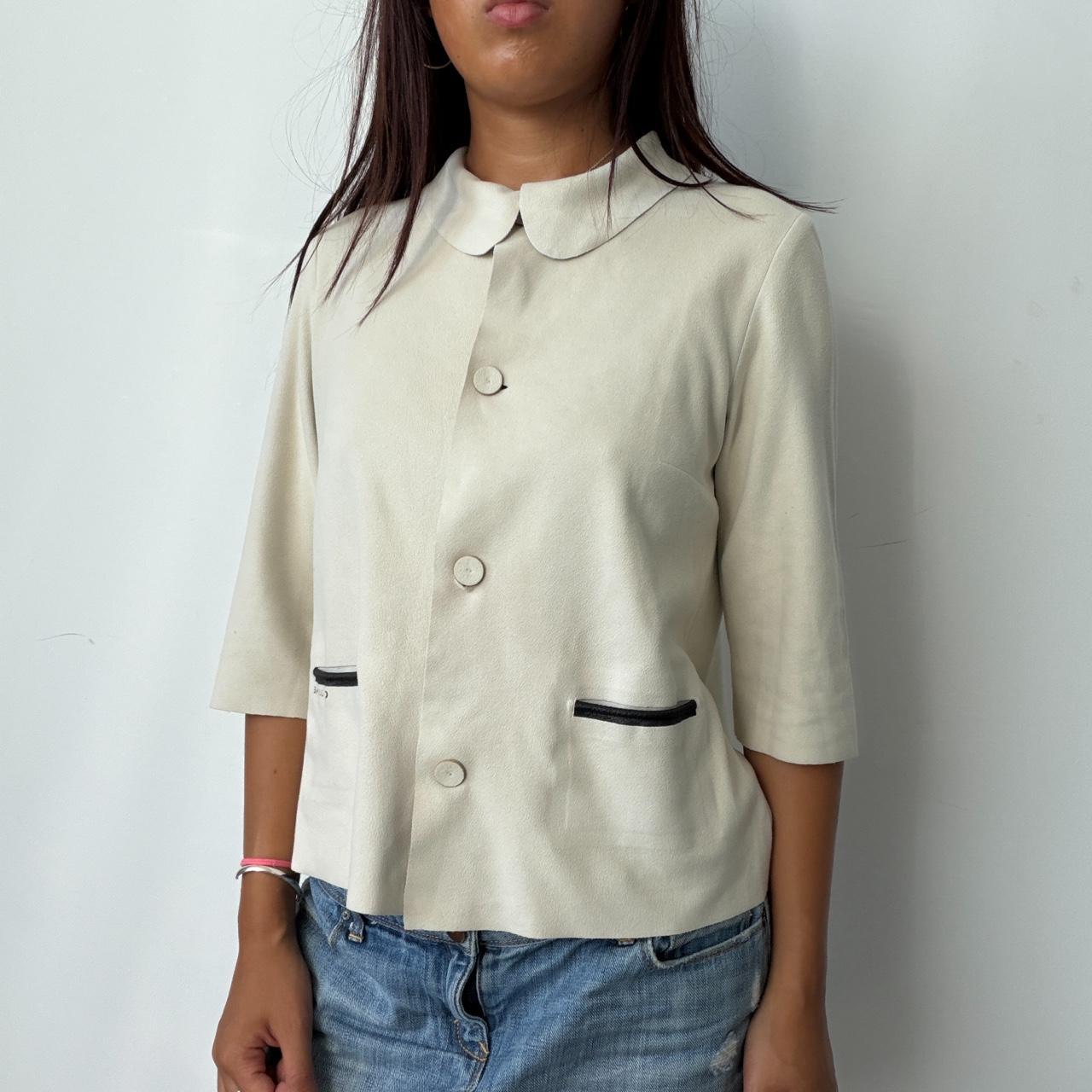 Vintage Cop Copine Suede White Blouse