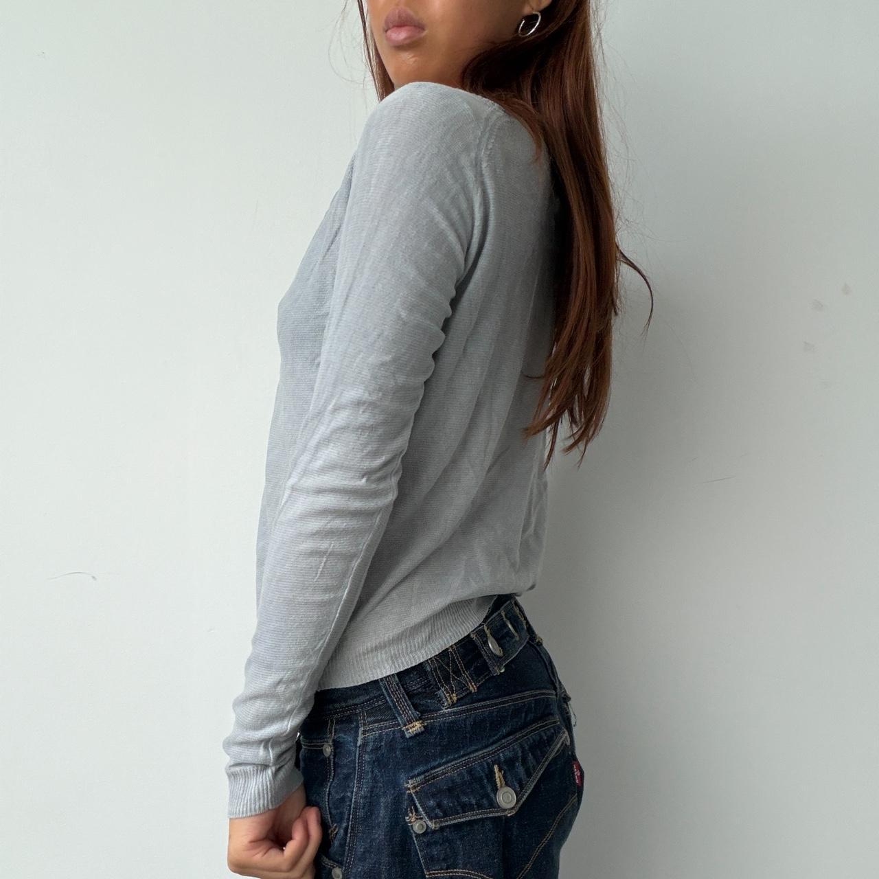 Vintage Grey Button Up Long Sleeve