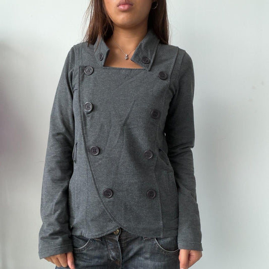 Vintage Grey Double Breasted Blazer