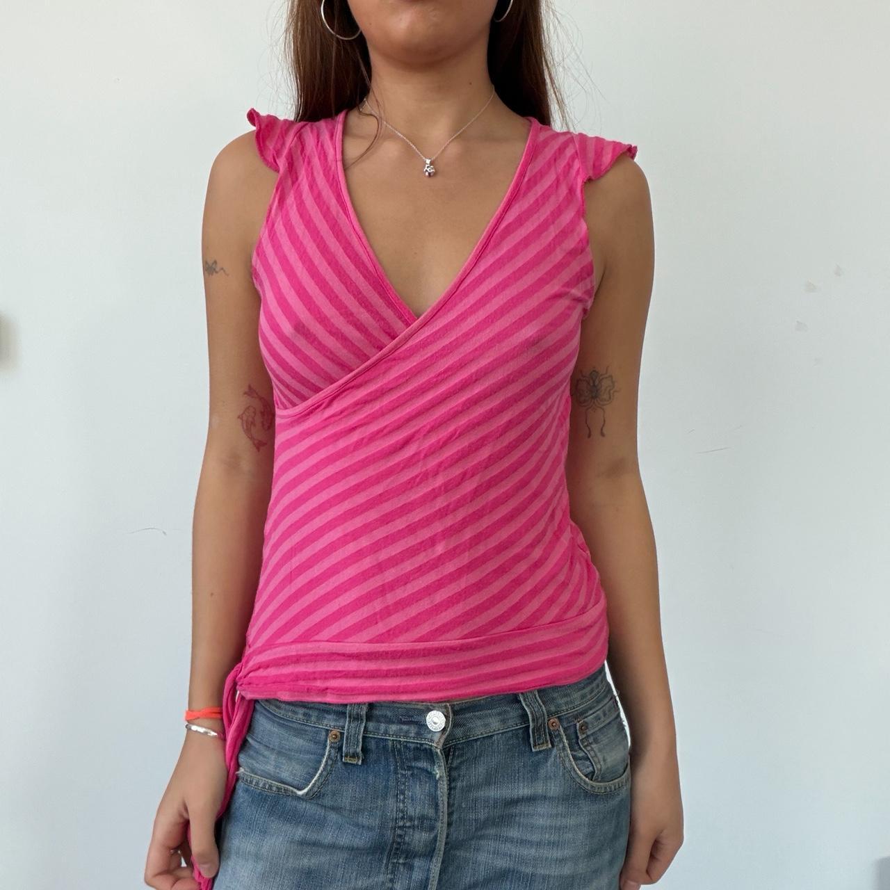 Vintage Pink Stripe Top
