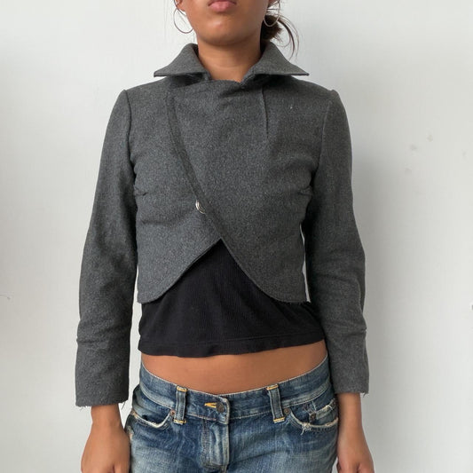 Vintage Fleece Grey Blazer
