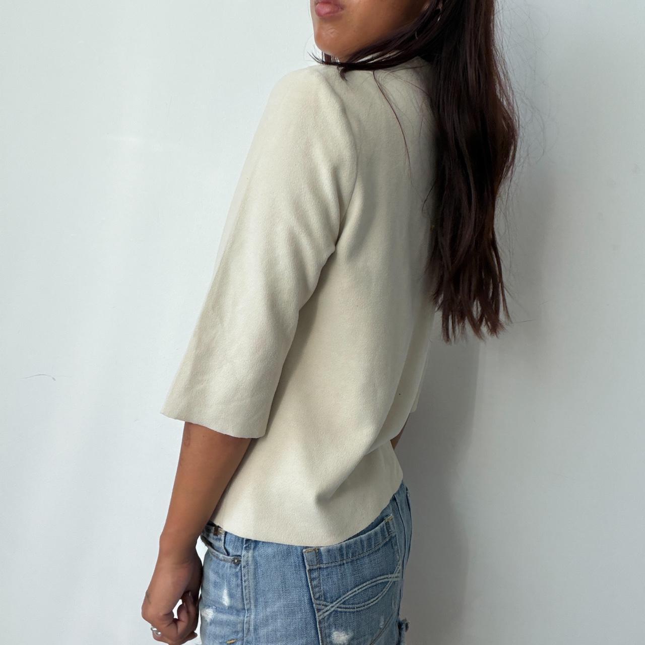 Vintage Cop Copine Suede White Blouse