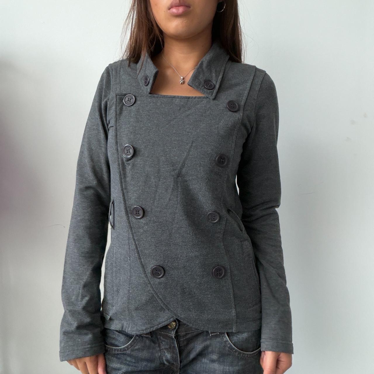 Vintage Grey Double Breasted Blazer