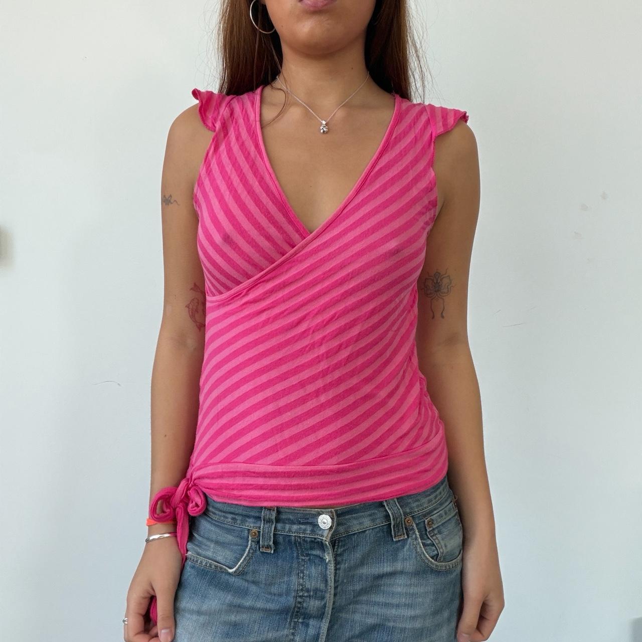Vintage Pink Stripe Top