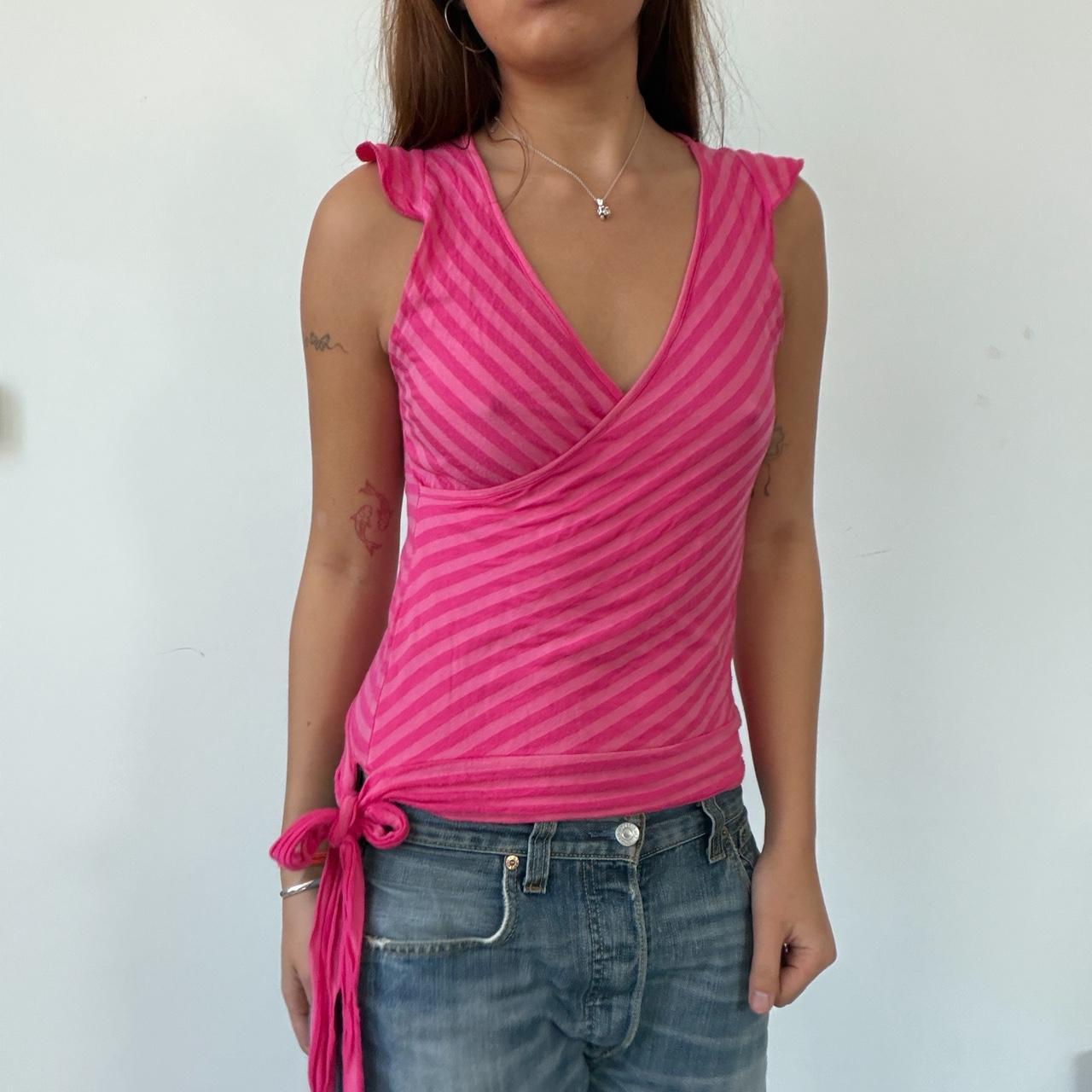 Vintage Pink Stripe Top