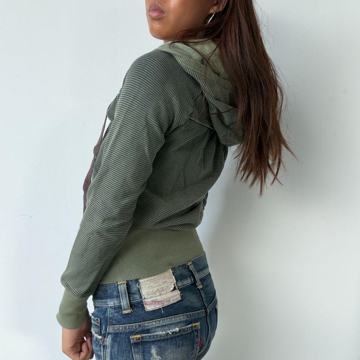 Vintage Khaki Stripe Jumper