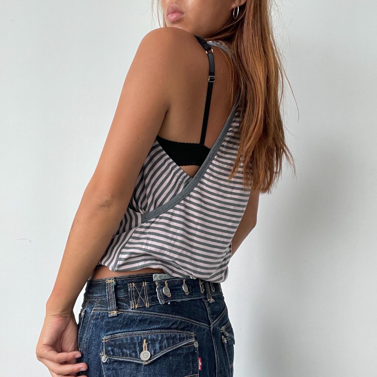 Vintage Baby Pink Stripe Top