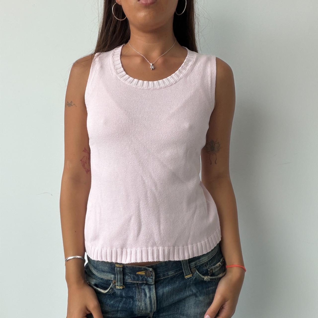 Vintage Baby Pink Knit Top