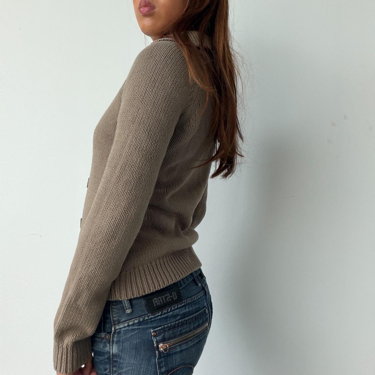 Vintage Beige Double Breasted Knit