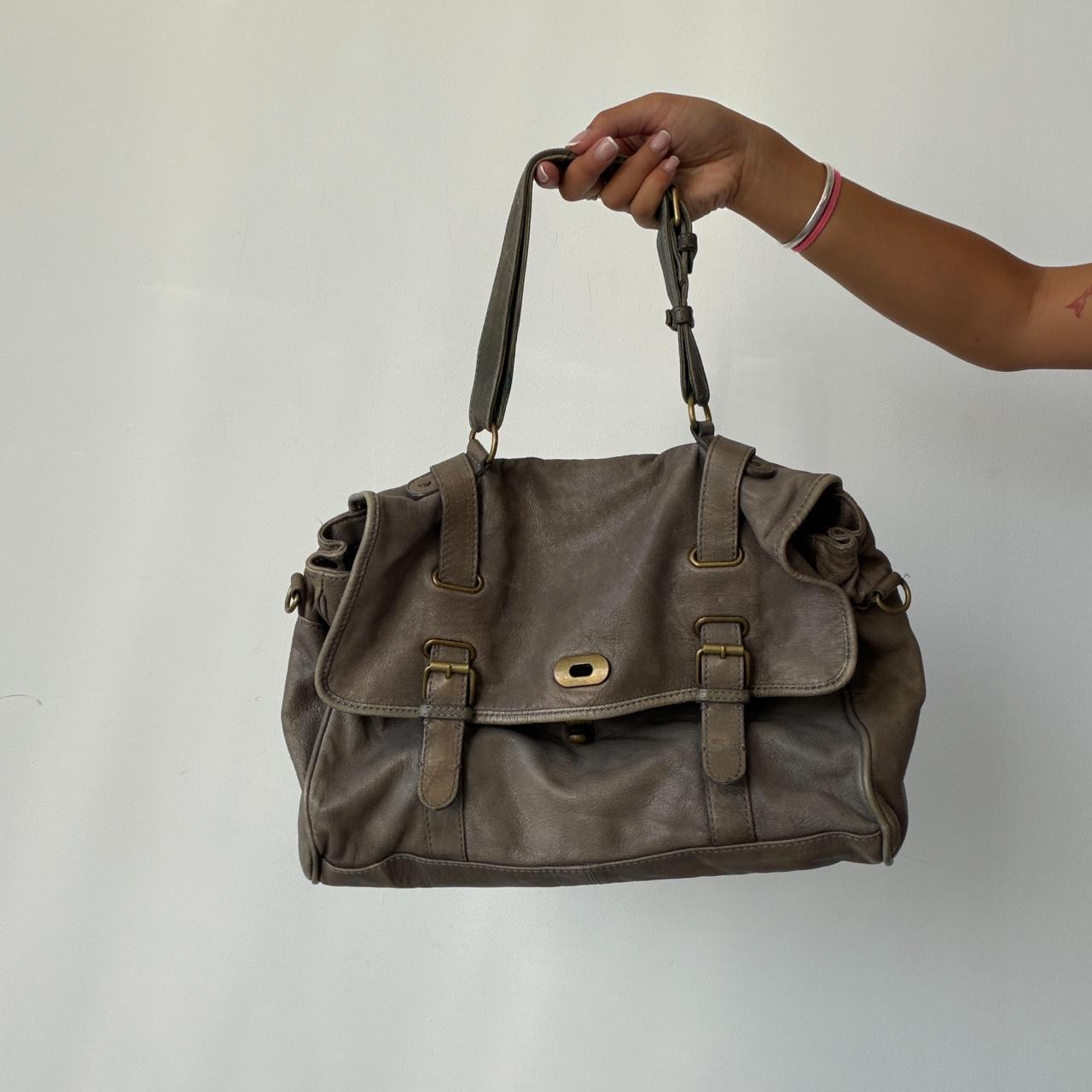 Vintage Grey Leather Comptoir des Cotonniers Bag