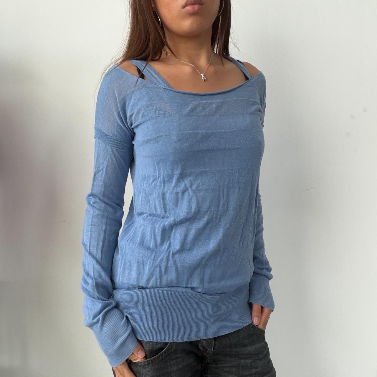 Vintage Blue Layered Jumper