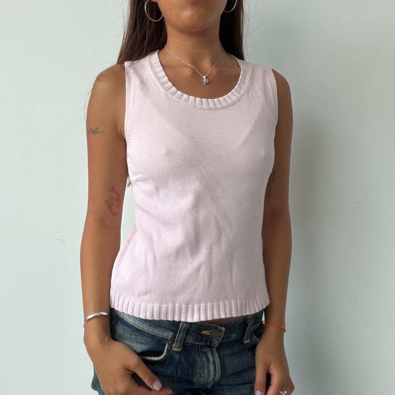 Vintage Baby Pink Knit Top