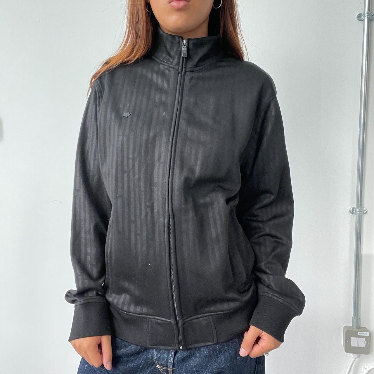 Vintage Black Track Zip Up Jacket