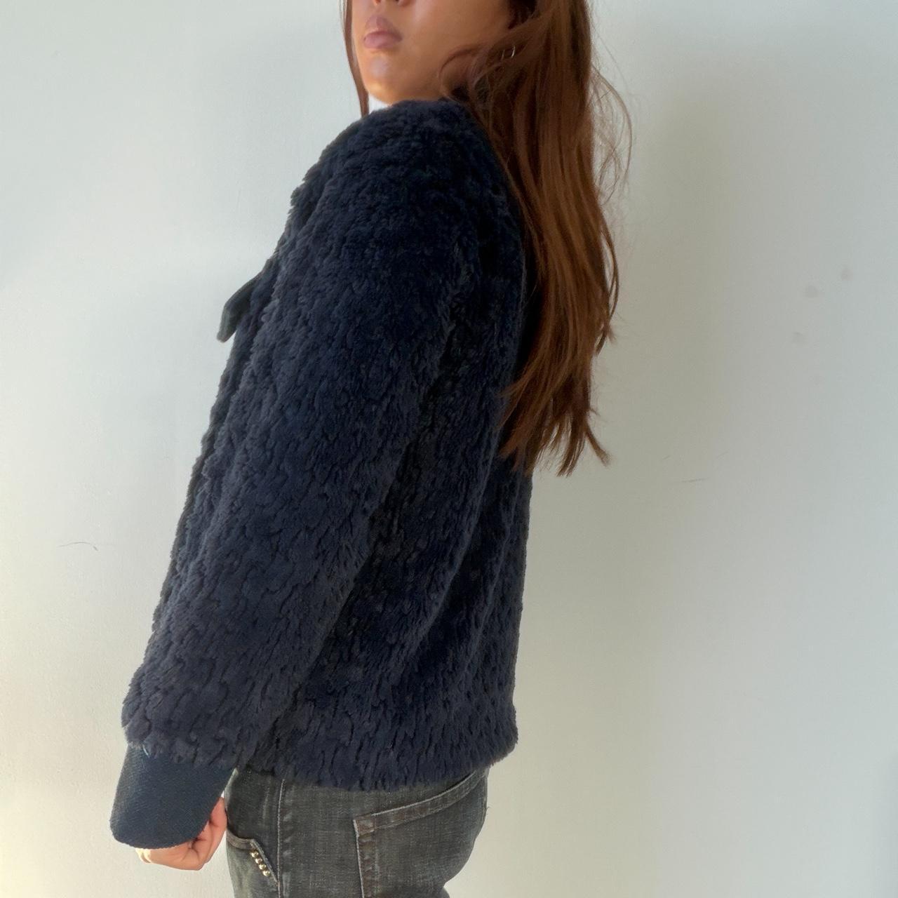 Vintage Cop Copine Navy Fur Jacket