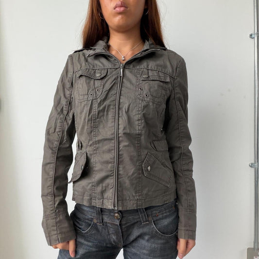 Vintage Khaki Utility Jacket