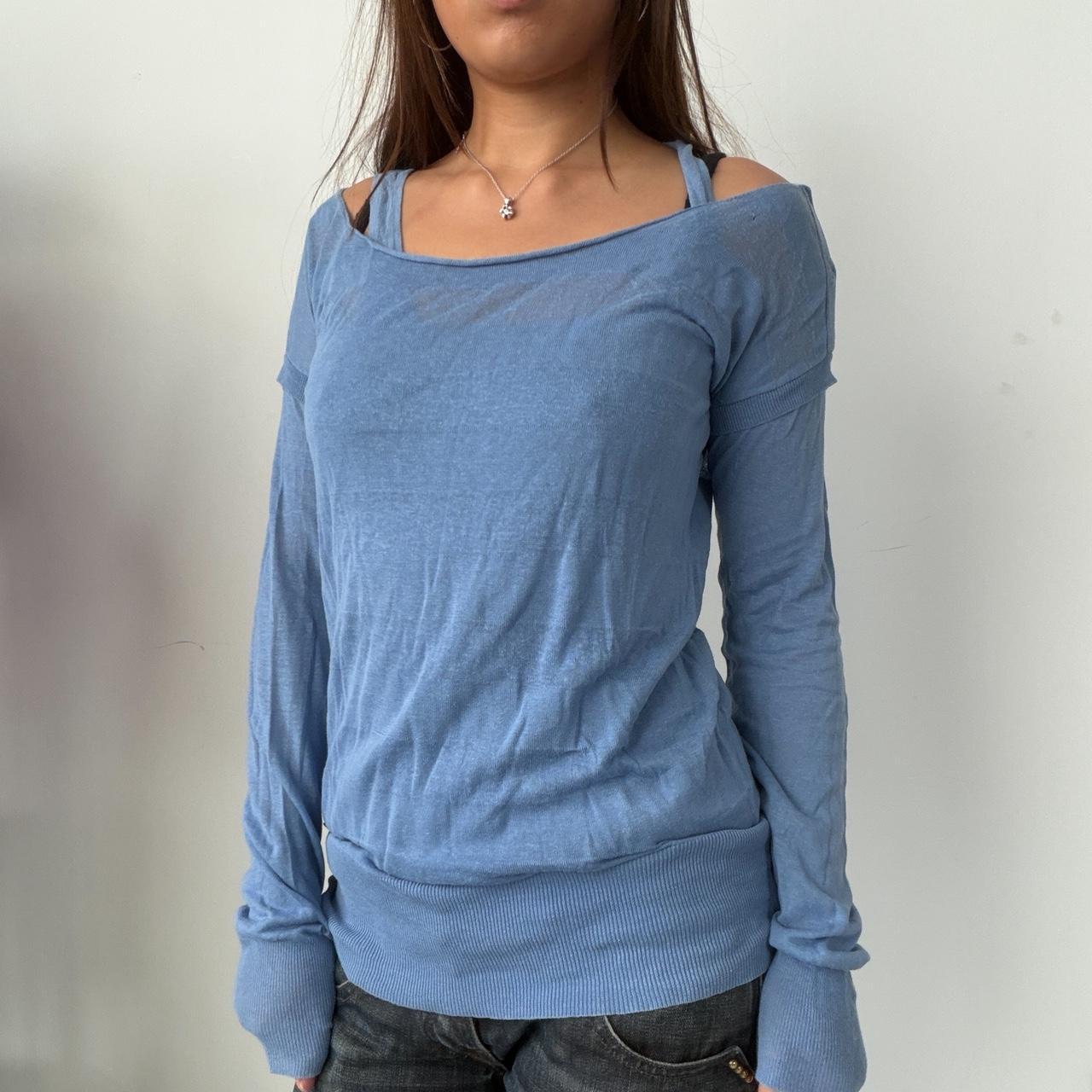 Vintage Blue Layered Jumper
