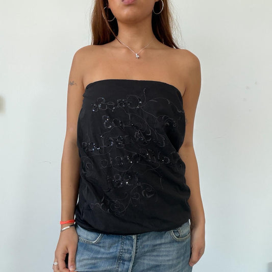 Vintage Black GUESS Bandeau Top