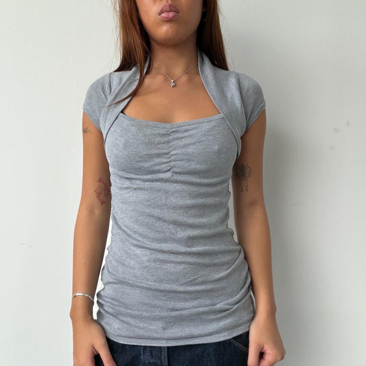 Vintage Grey Knit Top