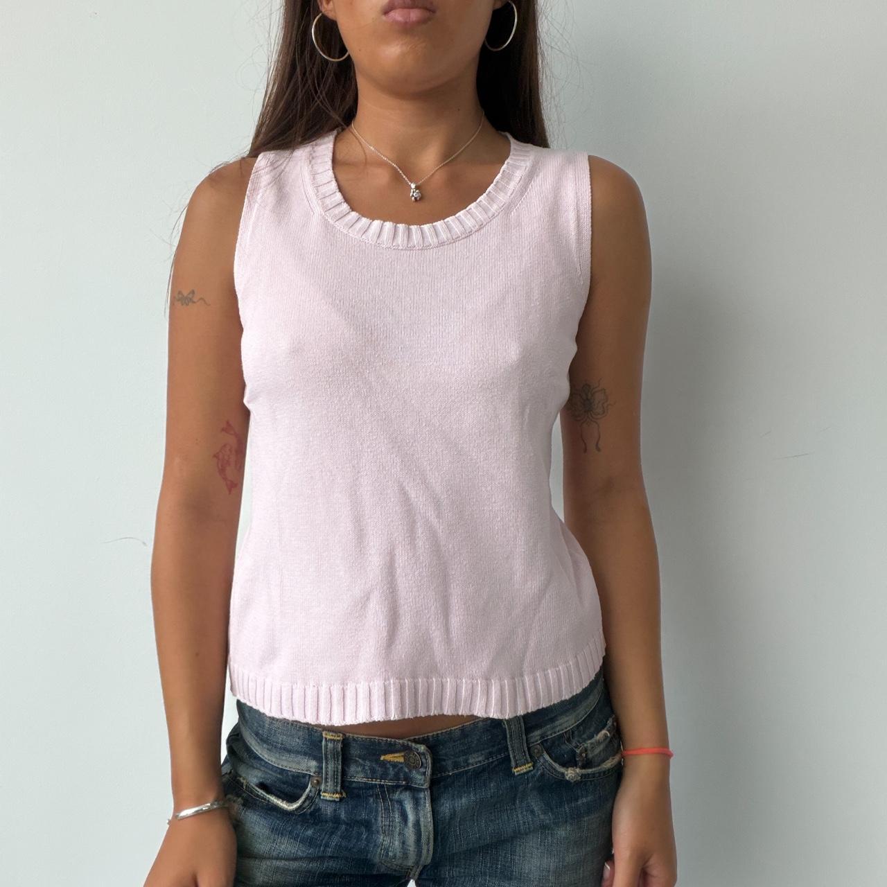 Vintage Baby Pink Knit Top